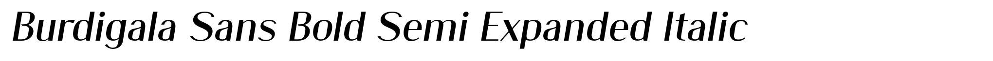 Burdigala Sans Bold Semi Expanded Italic image